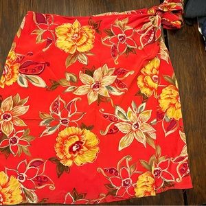 Silk wrap skirt size S